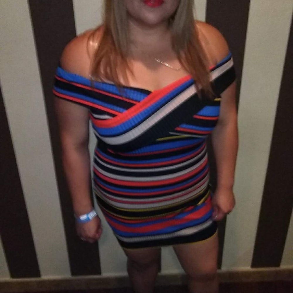 Multi color stripe dress